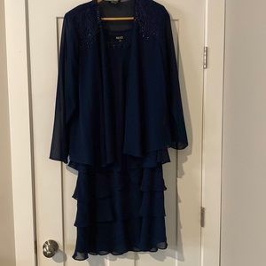 Navy SLNY Mother of the Bride dress, Size 14